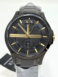 ARMANI EXCHANGE Smart Ion Black Gold Accents 46MM AX2121 BRAND NEW AUTHENTIC AX - Picture 1 of 5