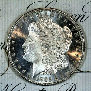 * 1885-O * CHOICE to GEM BU MS MORGAN SILVER DOLLAR * FROM ORIGINAL BANK BAG * - Picture 1 of 4