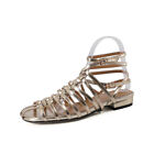 Womens Fashion Leather Cloesetoe Weave Buckle Straps Gladiator Sandal Shoes Suns
