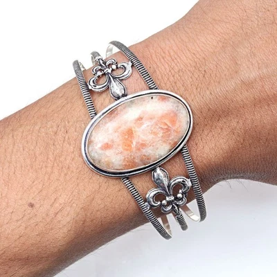 Pulseras brazaletes de piedras preciosas hechas a mano para joyería de 7"" ajustables Foto 1 de 4