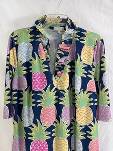Simply Southern Navy Resort Wear Ananas Kleid Rüschen Bunt Größe Large - Bild 1 von 9