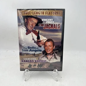 Jackal, The Bells Of San Angelo, Kansas Pacific 3 Films 1 DVD Triple Feature - Picture 1 of 3