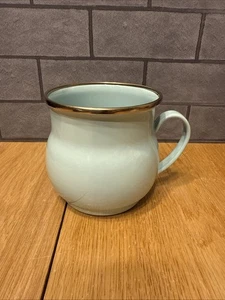 Vintage Victoria and Richard MacKenzie Childs Green Enamel Cup 3" Tall x 3.5" D - Picture 1 of 7