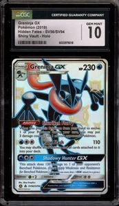 Pokemon Greninja GX Destino Nascosto Full Art #SV56 CGC 10 Gemme Ottime Condizioni - Foto 1 di 2