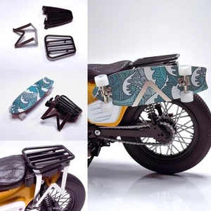 trickyman12 1/6 "SUPER CUB" motorcycle rear rack+skateboard rack+surf skate - Picture 1 of 7