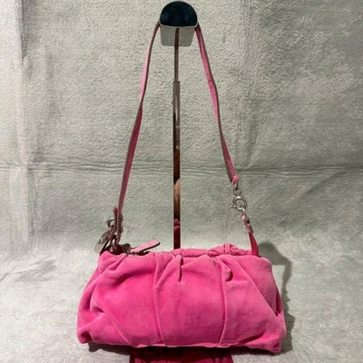 Bolso de Hombro D&G DOLCE & GABBANA Gathering Cuero Gamuza Rosa Usado JPN Foto 1 de 4