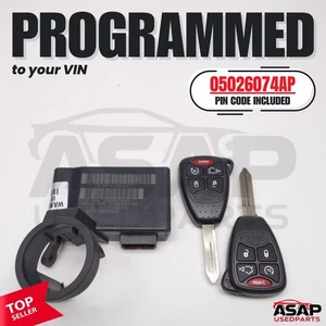 🐔 VIN PROGRAMMED PLUG & PLAY IMMOBILIZER NITRO LIBERTY WRANGLER 05026074AP 🐔 - Picture 1 of 9