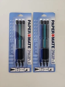 6 x VTG Paper Mate Dynagrip PL 10 Air Cushion Grip Mechanical Pencil 1999 NEW - Picture 1 of 3