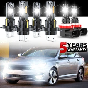 For 2014 2015 Kia optima 6x LED Headlight High/Low + Fog Light Bulb Bright White - Picture 1 of 18