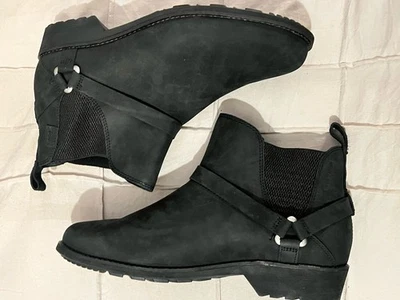 Teva женщин Ellery водонепроницаемый ремень Moto из черной кожи ботильоны размер 10 - Изображение 1 из 4