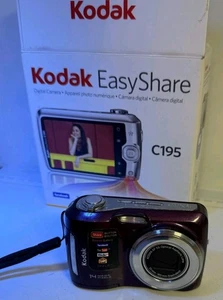Kodak EasyShare C195 14.0MP Digital Camera ONLY Purple *GOOD / TESTED* W BOX - Picture 1 of 6