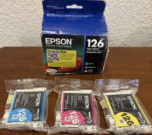 EPSON - 126 High-Capacity Black, Cyan, Magenta, & Yellow Ink Combo - Open Box - Picture 1 of 1