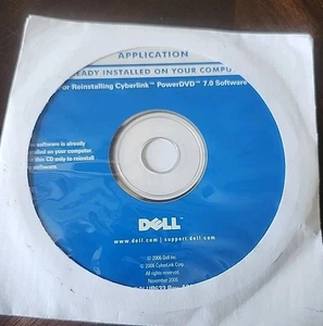 Dell Cyberlink PowerDVD 7.0 Reinstallation Disc New / Factory Sealed - Picture 1 of 2
