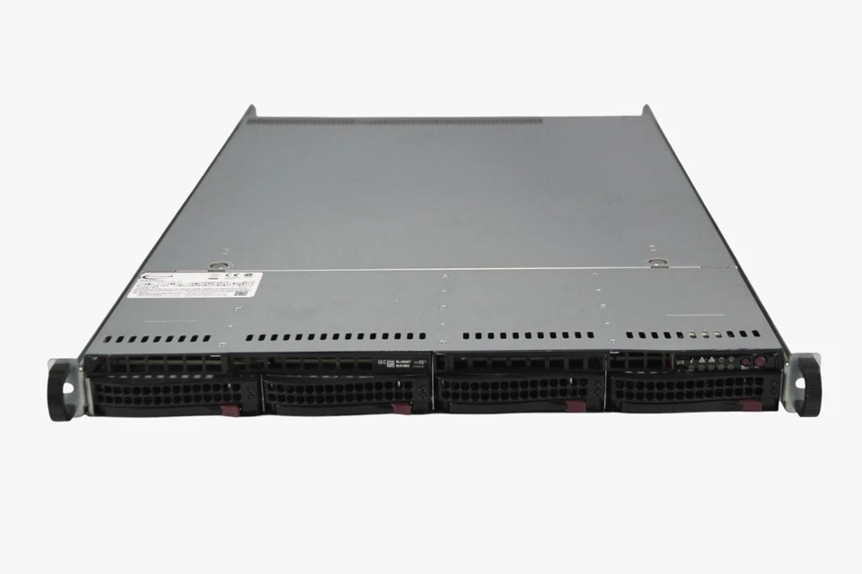 Supermicro 5019C-WR X11SCW-F 4B LFF 1U Server E-2174G 3.8GHz QC 32GB 2x 500W PSU - Image 1 of 4
