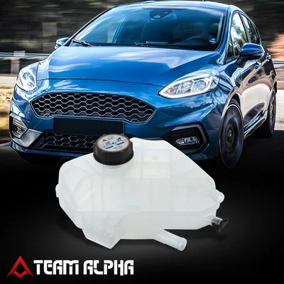 Fits 2011-2019 Ford Fiesta Radiator Coolant Overflow Reservoir Tank with Cap - Image 1 of 4