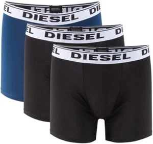 Diesel Mens Sebastian Boxer Briefs New in Box Black/Black/Blue Large - Picture 1 of 4