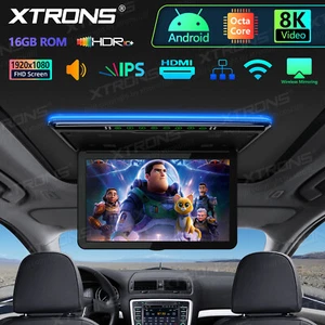 15.6" IPS Screen Android 9 Car Roof Mounted Monitor 8K Video Multimedia WiFi 4G - Picture 1 of 12