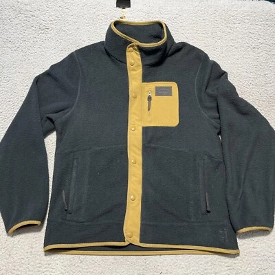 Merrell Jacket Mens Medium Black Sherpa Mixup Zip Pockets Snaps Zipper Outdoors - Image 1 of 4