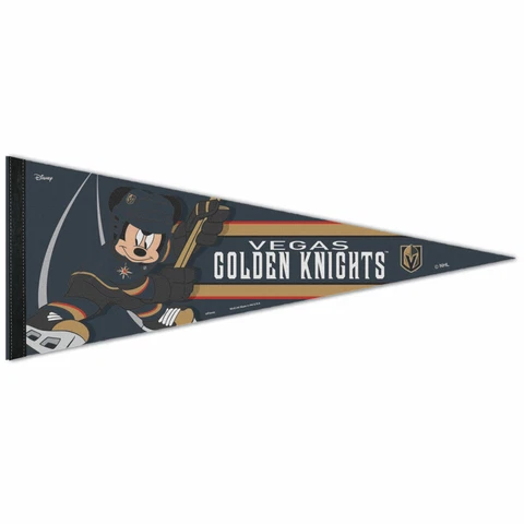 VEGAS GOLDEN KNIGHTS MICKEY MOUSE DISNEY PREMIUM QUALITY PENNANT 12"X30" BANNER Cover