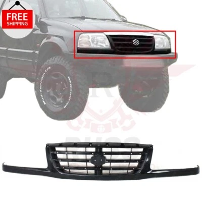 New Front Grille Painted Black Shell & Insert Fits 2001-2005 Suzuki Grand Vitara - Image 1 of 4