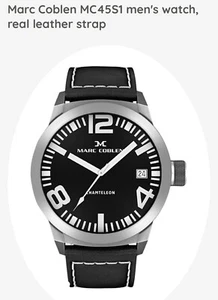 TW Steel Marc Coblen Black Quartz Watch With Black Leather Strap Unisex - Picture 1 of 13