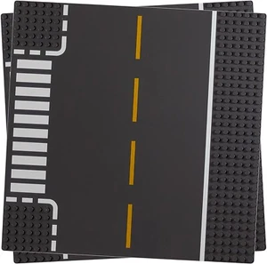 2 T-Junction Road Building Block Base Plates - Picture 1 of 2