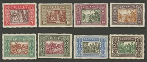 Lithuania Litauen 1932 MH* Mi 332-339 A Sc 264-271 IInd Child issue perforated - Bild 1 von 1