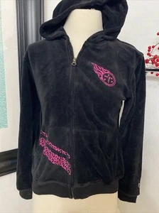 NWT GIRLS Youth MEDIUM TENNESSEE TITANS PULLOVER HOODIE Black & Pink - Picture 1 of 4