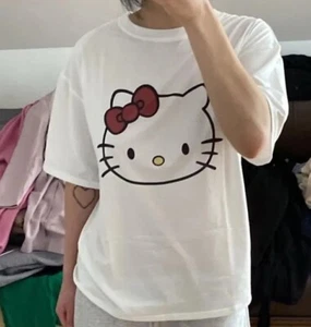 Hello Kitty White T Shirt Top Fashion Sanrio Kuromi My Melody Gift Clothing Vest - Picture 1 of 1