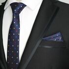 6Cm Men Tie Set Skinny Dots Stripes Paisley Slim Ties Pocket Square Necktie Sets