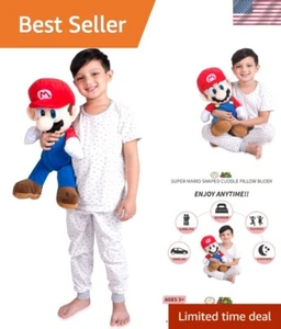 Super Mario Kids Bedding Super Soft Plush Cuddle Pillow Buddy, One Size, By - Picture 1 of 8