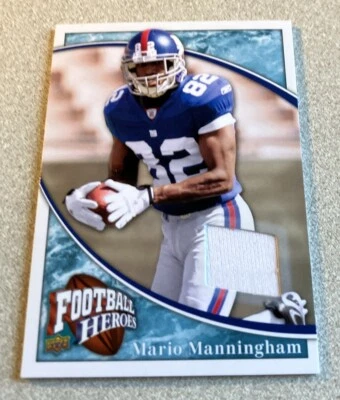 2009 UD Football Heroes #RJ-MM Mario Manningham Giants - Image 1 of 2