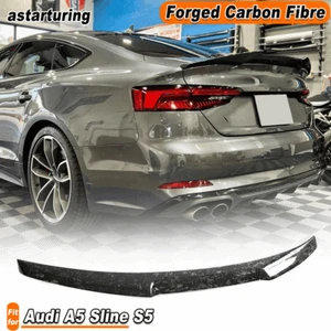 For Audi A5 Sline S5 4-Door 2017-2020 Forged Carbon Rear Spoiler Trunk Wing Lip - Picture 1 of 11