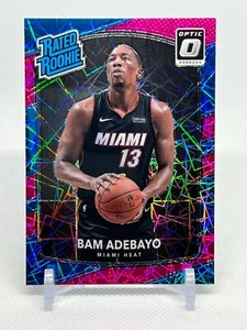 2017 Donruss Optic Rated Rookies Pink Velocity Prizm /79 Bam Adebayo #187 Rookie - Picture 1 of 2