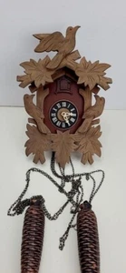 Vintage Black Forest Carved 8 Hour Cuckoo Clock Parts/ Repair - Picture 1 of 17