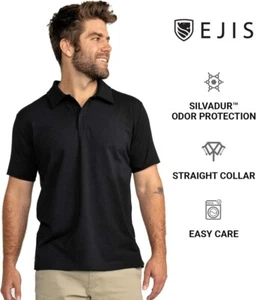 Ejis Men's Regular Black Polo Shirt - Picture 1 of 3