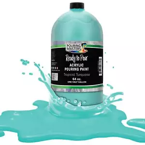 Pouring Masters Tropical Turquoise 64-Ounce (Half Gallon) Acrylic Pouring Paint - Picture 1 of 5