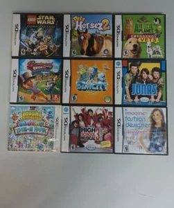 Nintendo DS video game Lot Of 9 Game Cartridges & Case Sims Sim City Star Wars - Picture 1 of 16