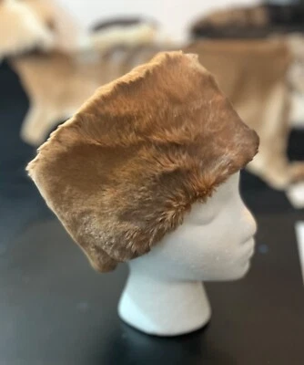 Sombrero pastillero de piel de canguro forro de seda talla L piel de canguro real Foto 1 de 4