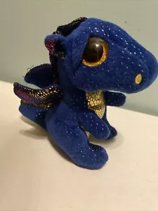 Peluche Ty SAFFIRE Blue Dragon 6" Beanie Boos senza etichetta - Foto 1 di 6
