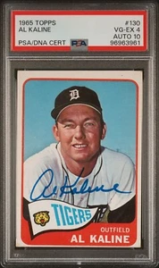 1965 Topps Al Kaline #130 Detroit Tigers PSA 4 VG-EX BOLD AUTO GEM HOF - Picture 1 of 2