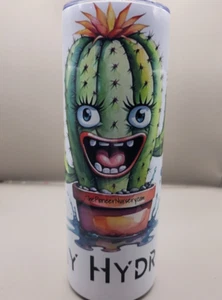 Stay Hydrated Cactus 20 oz Tumbler Adorable Holiday #20013 - Picture 1 of 3