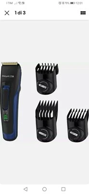 TAGLIACAPELLI TN5220 ROWENTA 120 MIN AUTONOMIA 3 PETTINI NUOVO GARANZIA 24 MESI - Immagine 1 di 4