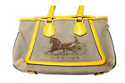 [Japan Used Bag] Celine Old Canvas Tote Bag Carriage Pattern Vintage Yellow Used