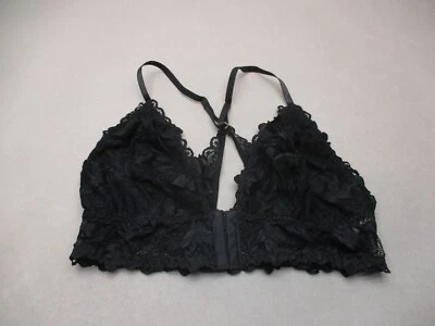 Unbranded Size 2XL Women Black Lace Unlined Wireless Front Close Bralette Bra 7i - Image 1 of 4