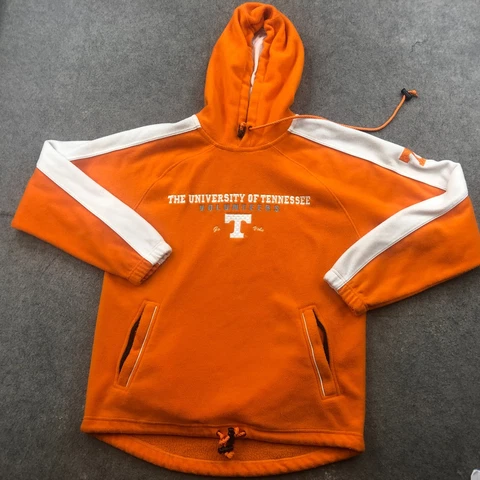 Tennessee Volunteers Hoodie Men Medium Orange Embroidered Spell Out Fleece Cover