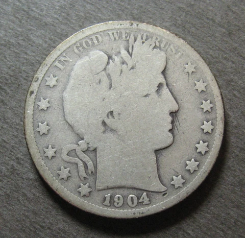 1904   Barber Silver Half Dollar - 90% Silver * (P3680) Cover