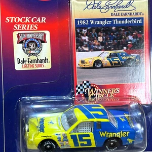 Dale Earnhardt 1982 Blue and Yellow #15 Ford Thunderbird NASCAR 1:64 Diecast Car - Picture 1 of 5
