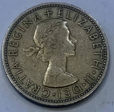 Moneda de 2 chelines (Florín) del Reino Unido 1961 rara - un tesoro histórico Foto 1 de 3