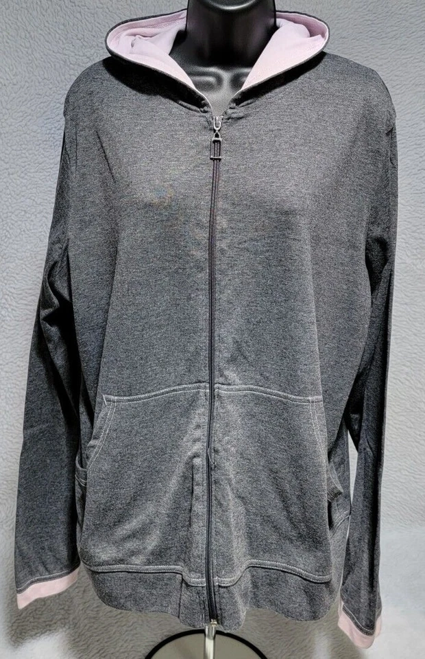 Mix & Co Womens Jacket Coat Size 1X Gray Pink Track - Image 1 of 4